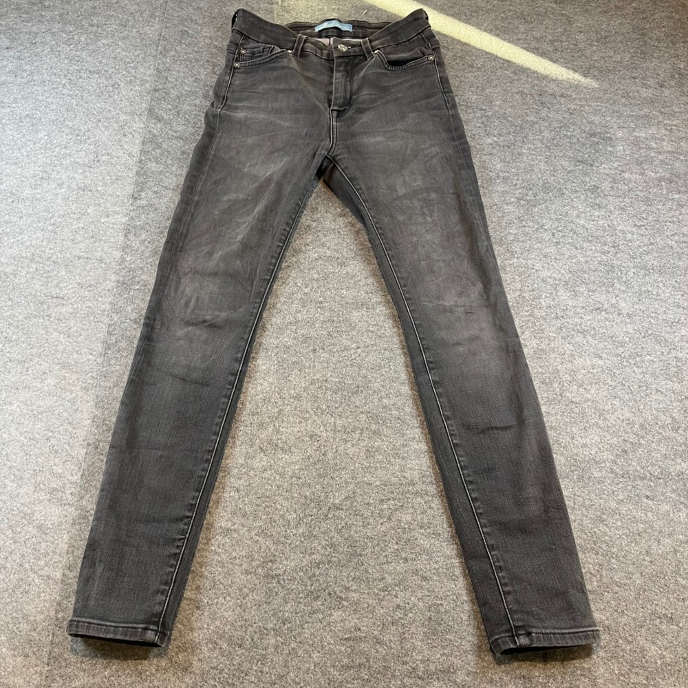 7 For All Mankind Women b(air) Skinny Jeans Grey Denim Edgy Chic 25 Slim Stretch